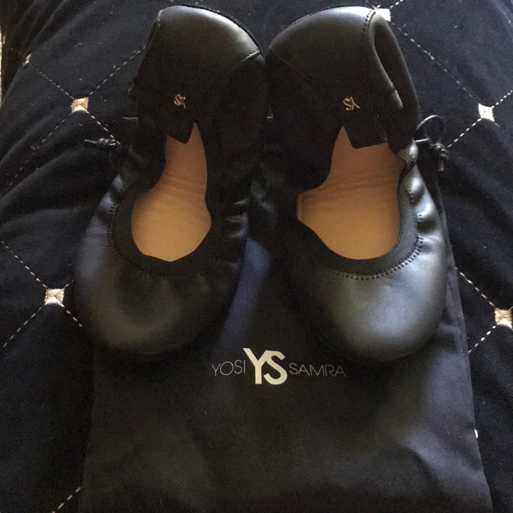 Yosi Samara 2.0 black leather ballet flat